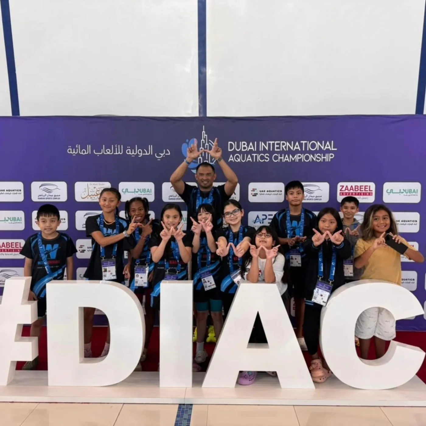 Water Warriors team at the Dubai International Aquatics Championship